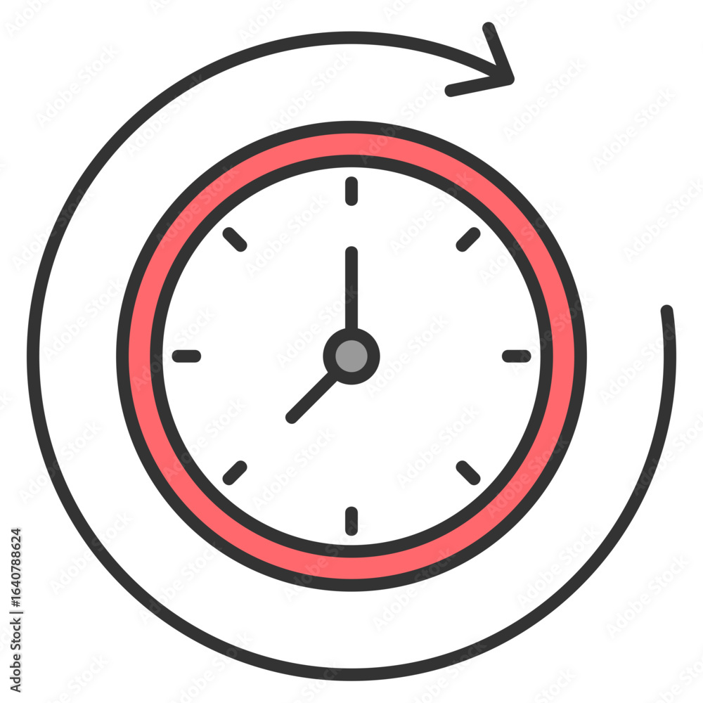 Poster time switch icon element for design