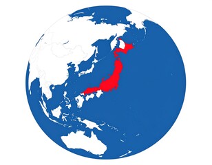 World map highlighting Japan