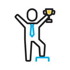 Vector multi color icon for Successful