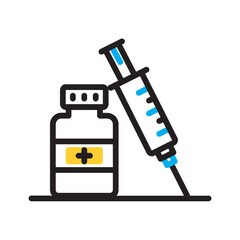 Vector multi color icon for Pharmaceutical