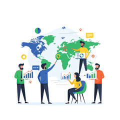 Modern Flat Vector Illustration of Business Plan and Strategy Development