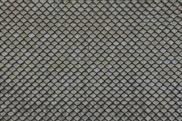 Closeup of weathered wooden shingle roof.