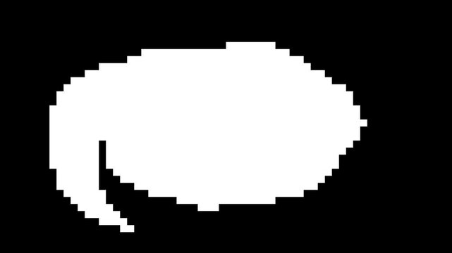 Black and white pixel transition