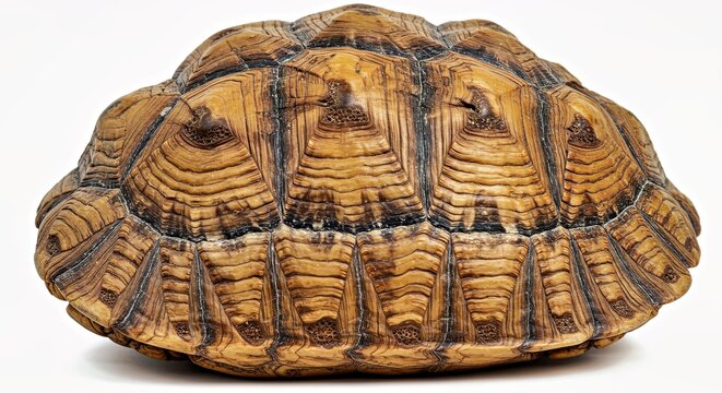 Intricate Tortoise Shell Only on a White Background