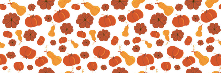 Seamless rustic pumpkin pattern with a warm, autumn harvest charm. Ideal for fabric prints, seasonal textiles, harvest designs and cozy farmhouse home decor.