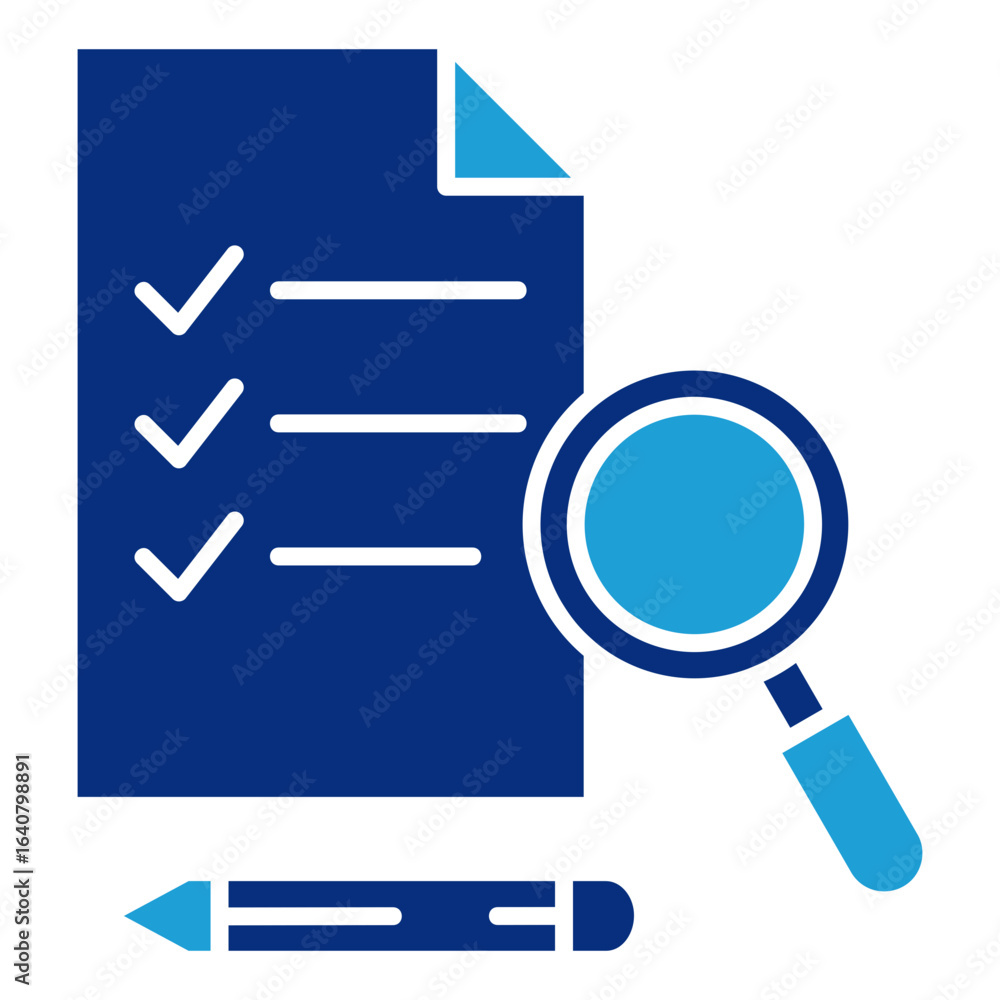 Poster survey form icon element for design