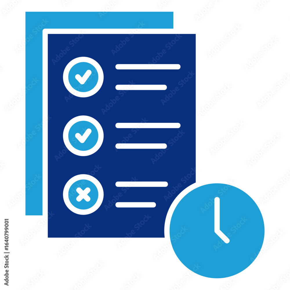 Poster testing plan icon element for design
