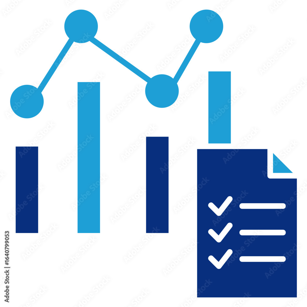 Poster insight report icon element for design