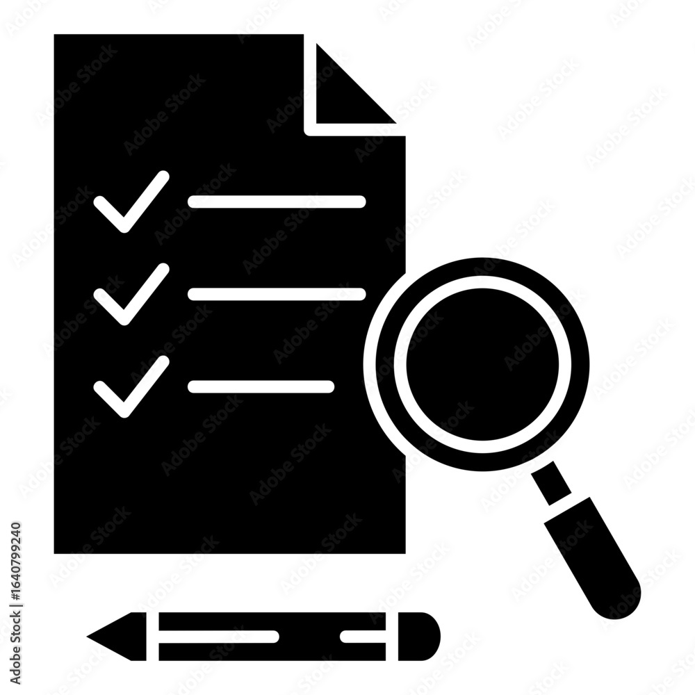Poster survey form icon element for design