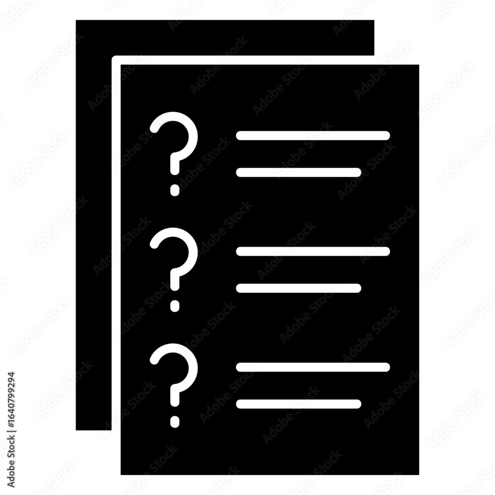 Poster assumption list icon element for design