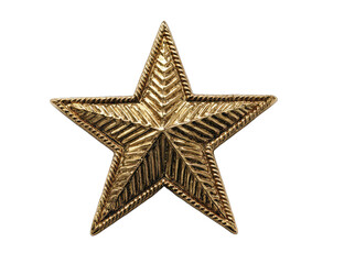 Obraz premium Gold star with detailed, ridged points