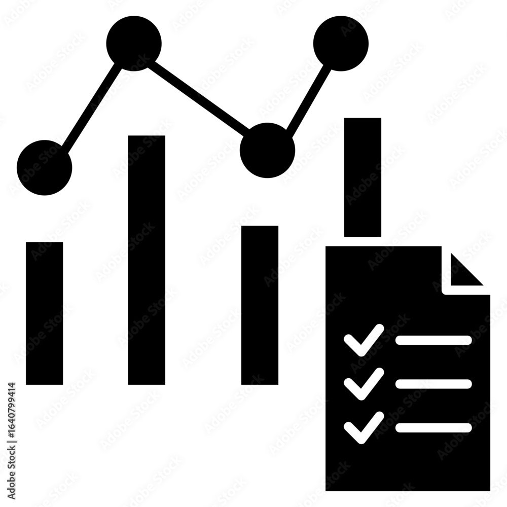Poster insight report icon element for design