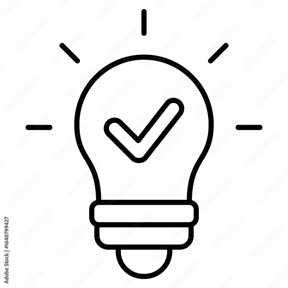 Poster idea check icon element for design