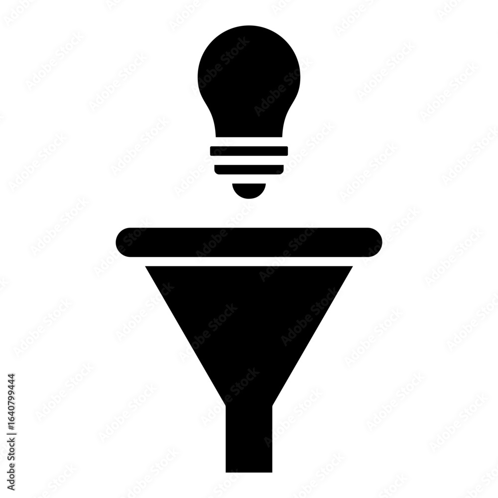 Poster idea funnel icon element for design
