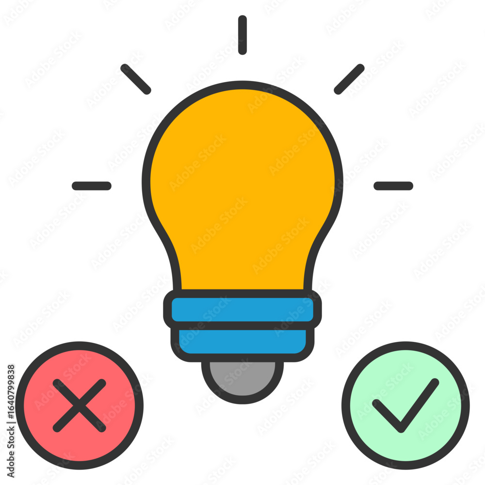Poster hypothesis test icon element for design