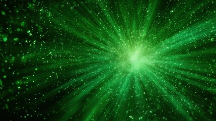 Dynamic Green Burst of Light, Abstract Background for Creative Projects, Energy, and Technology Visuals