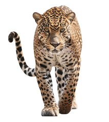 Fototapeta premium Leopard in profile, alert and walking