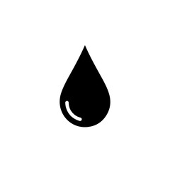 Syringe injection icon for medical vaccination concept. A simple black silhouette of a needle with a droplet, representing healthcare and immunization.