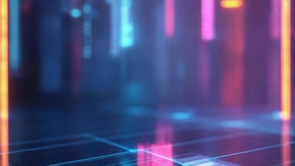 Futuristic server room processing big data with glowing charts - Powered by Adobe