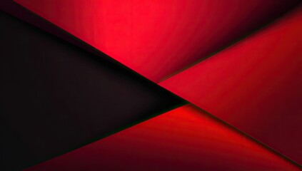 Abstract geometric design, vibrant red and deep black, overlapping triangular shapes