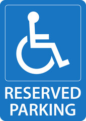Disabled Parking Signs - Disabled Symbol. parking sign for disabled. printable public symbol set simple blue minimalist design