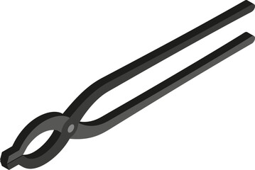 Isometric Metalworking and Blacksmith Tools Icons 