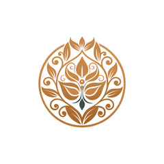 design-an-ornamental-floral-emblem-with-swirlig © jasmin