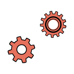 gear wheels icon vector on white background 