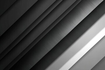 Obraz premium Abstract design with layered diagonal stripes in shades of gray and white