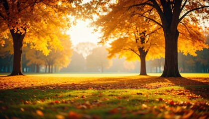 Autumn sunrise landscape park nature photography warm colors tranquil environment scenic viewpoint