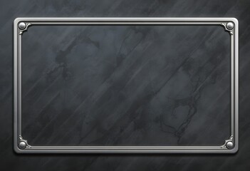 Obraz premium metal plate on a wooden background