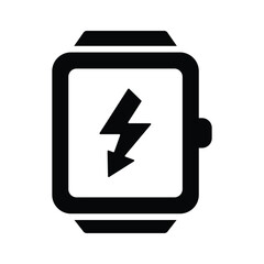 Here is a glyph style icon showing electric watch