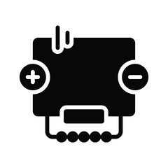Download our premium glyph style icon of electric circuit