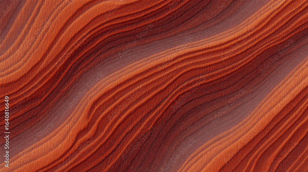 Poster abstract background with flowing orange and brown wave lines. textured surface with natural sand pat