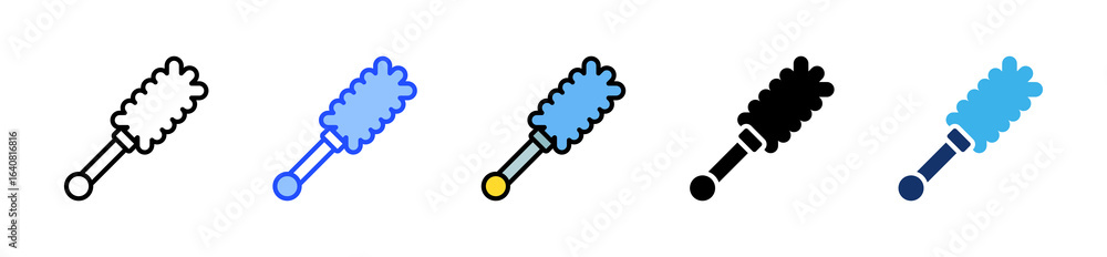 Poster duster icon collection with multiple styles