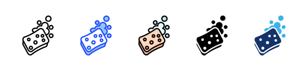 Sponge Icon Collection With Multiple Styles