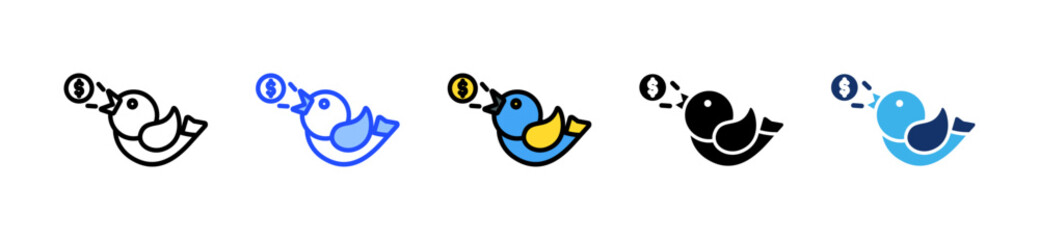 Early Bird Icon Collection With Multiple Styles