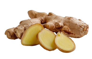 Fresh ginger root, sliced