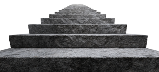 Gray stone steps ascend to a dark apex