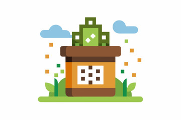 Obraz premium qr code on compost bin for educational content