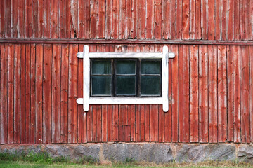 red barn window