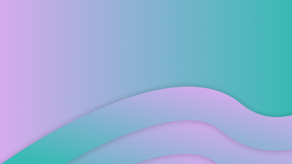 Serene Gradient Waves of Soft Purple and Teal, Abstract Background