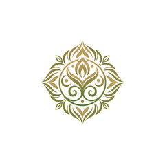 Fototapeta premium design-an-ornamental-floral-emblem-with-swirlig