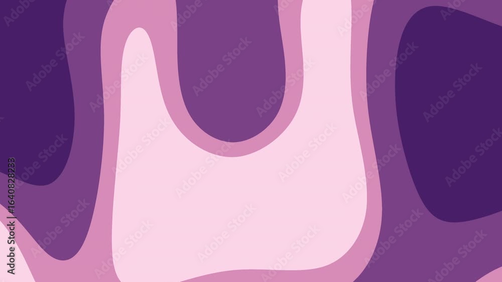 Poster abstract background with curved layers in varying shades of purple and pink. the shapes are smooth a