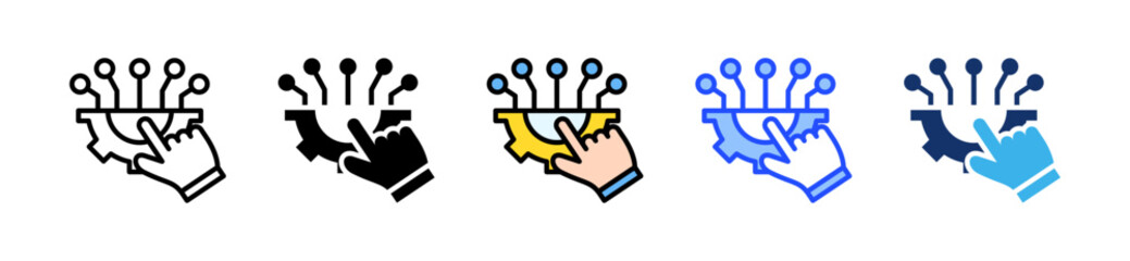 Digital Transformation Icon Collection With Multiple Styles