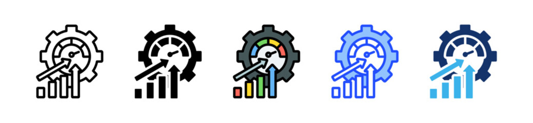 Productivity Boost Icon Collection With Multiple Styles