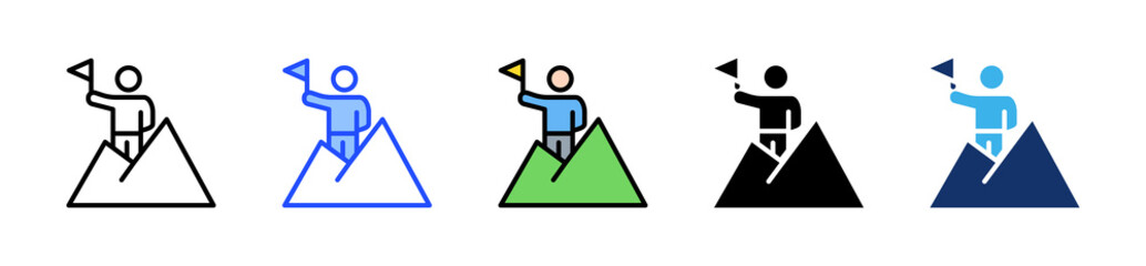 Obraz premium Leadership Icon Collection With Multiple Styles