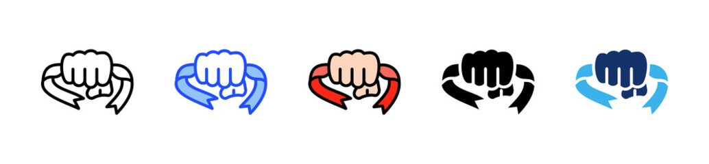 Never Give Up Icon Collection With Multiple Styles