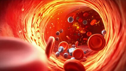 Blood vessel interior illustrative