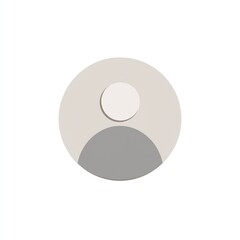 no profile,Minimalist Abstract Yin Yang Symbol Design Element